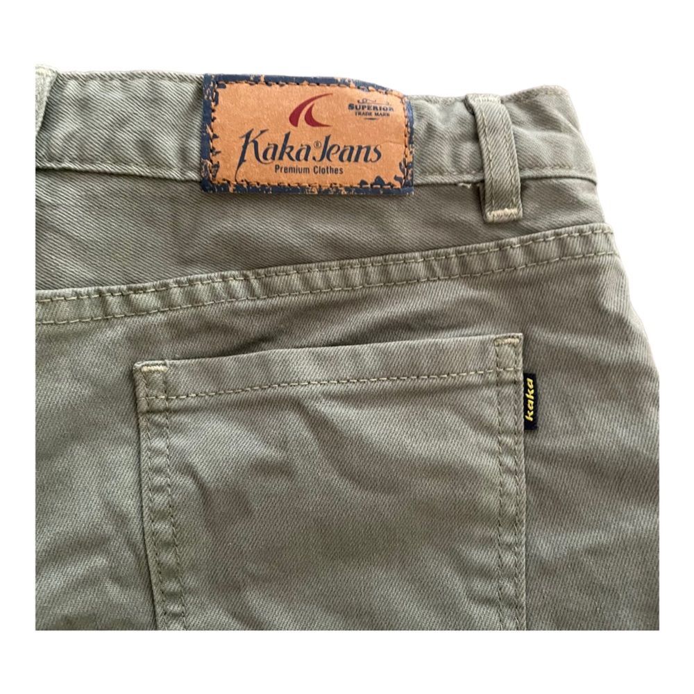 Kaka Premium  Green Denim Jeans Shorts Cut Off Size 28 Women’s. - Picture 3 of 7